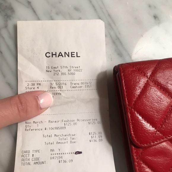 Chanel calfskin classic quilt trifold wallet - Picture 7 of 8